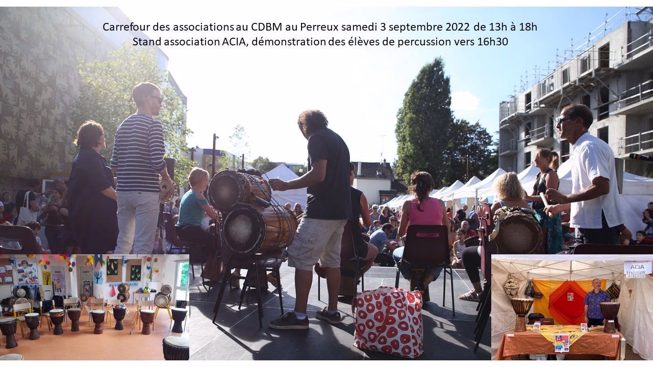 Le stand de l'ACIA au Carrefour des associations du Perreux-sur-Marne, avec une démonstration des élèves